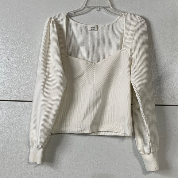 ARITZIA WILFRED NEW CHANCE SWEATER WHITE LARGE - Picture 2 of 6